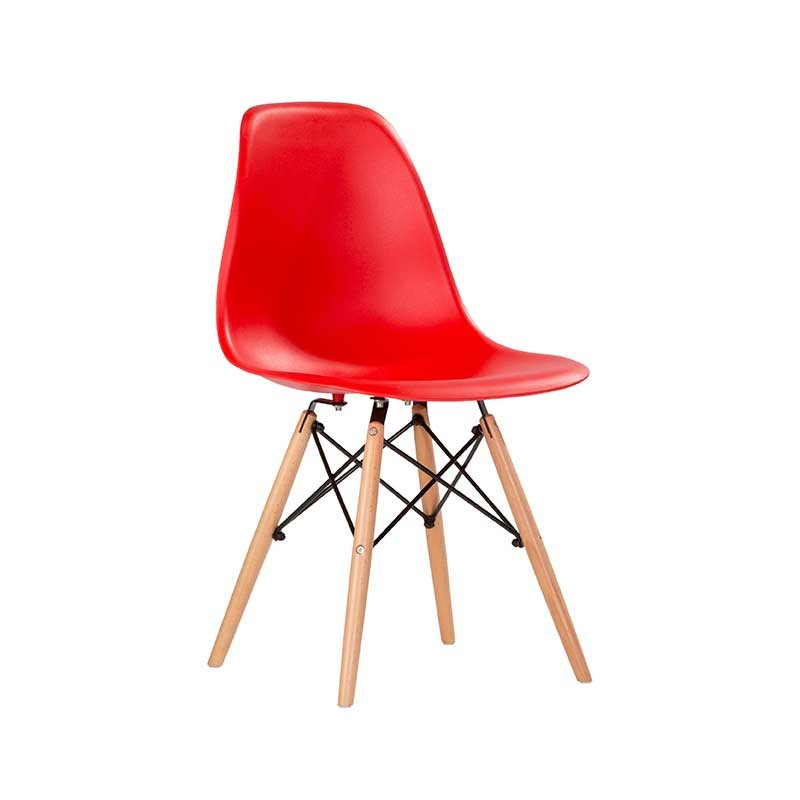 Pack 4 sillas de diseño color rojo