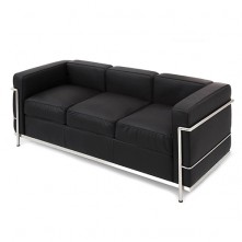 Sofá de 3 plazas modelo negro