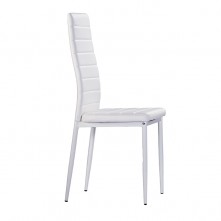 Pack 4 sillas en polipiel de color blanco