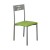 Pack 4 sillas Xara estructura metálica y tapizado verde